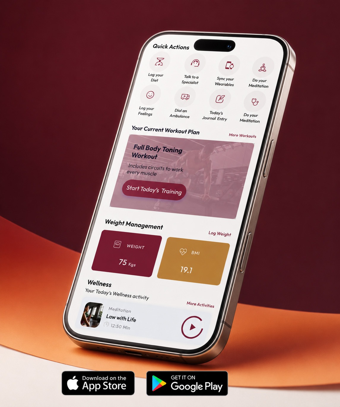meWell app screenshot